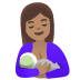 🤱🏽 breast-feeding: medium skin tone display on Google